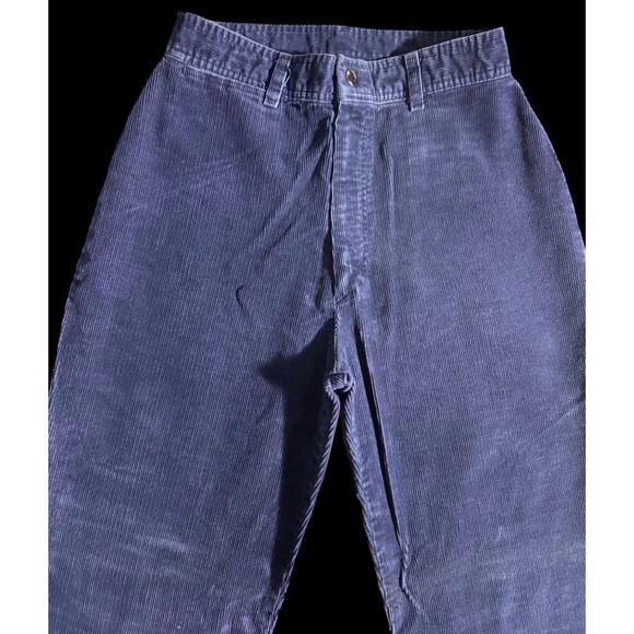VTG Crestline High Waisted Corduroy Pants Size 10 Straight Leg 1970s Navy Boho - Picture 12 of 14